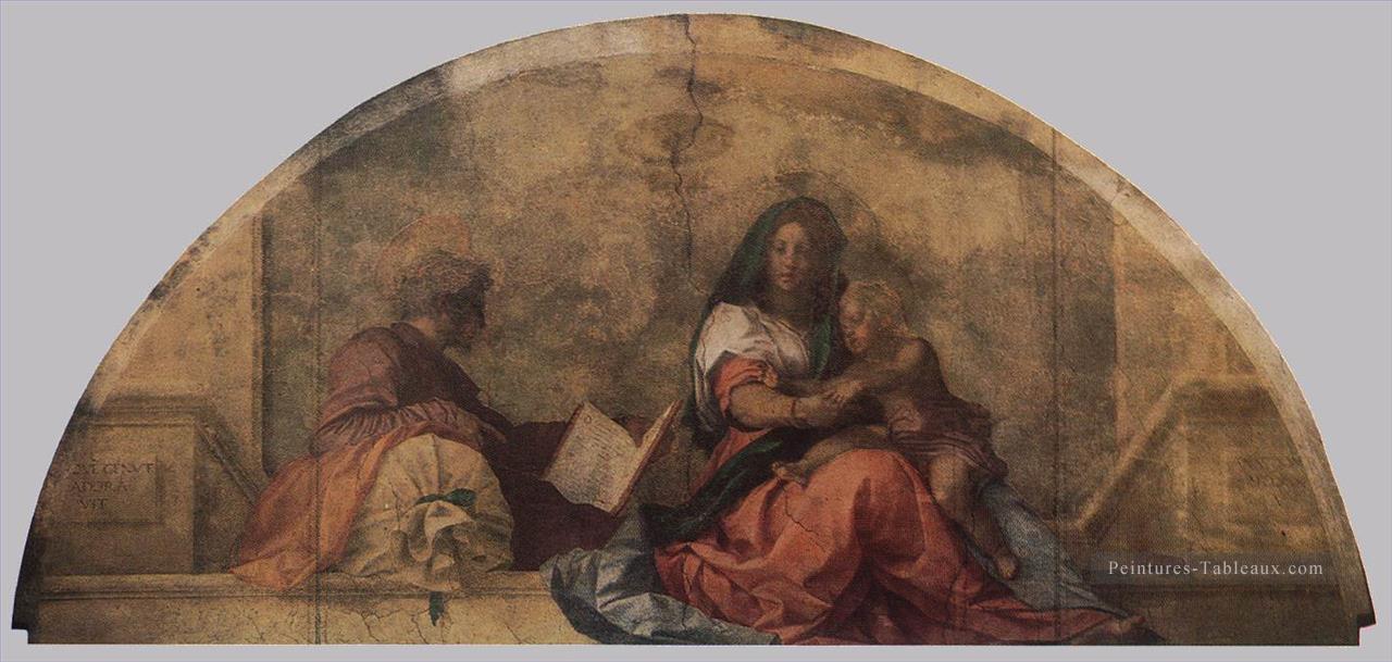 Madonna del sacco Madonna avec le sac renaissance maniérisme Andrea del Sarto Peintures à l'huile